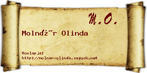 Molnár Olinda névjegykártya